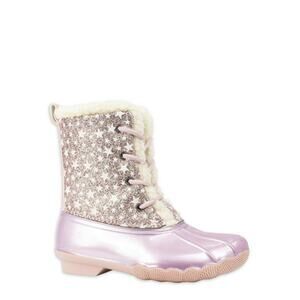 Little Girl's Portland Boot Co Gavin Pink Glitter Duck Boots - 13 - NIB